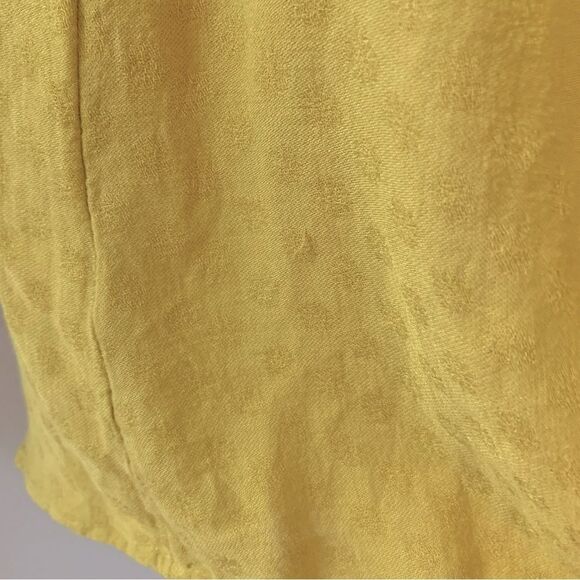 ANTHROPOLOGIE Maeve Anni Buttondown Collared Blouse Gold Yellow Size 12 - Picture 9 of 14